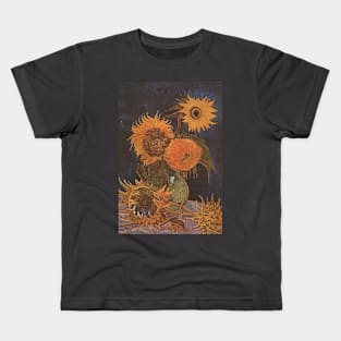 Vase with six sunflowers by van Gogh Kids T-Shirt